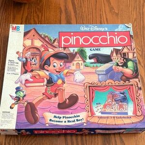 1993 Walt Disney’s Pinocchio Board Game Milton Bradley MB Complete 3D Gameboard